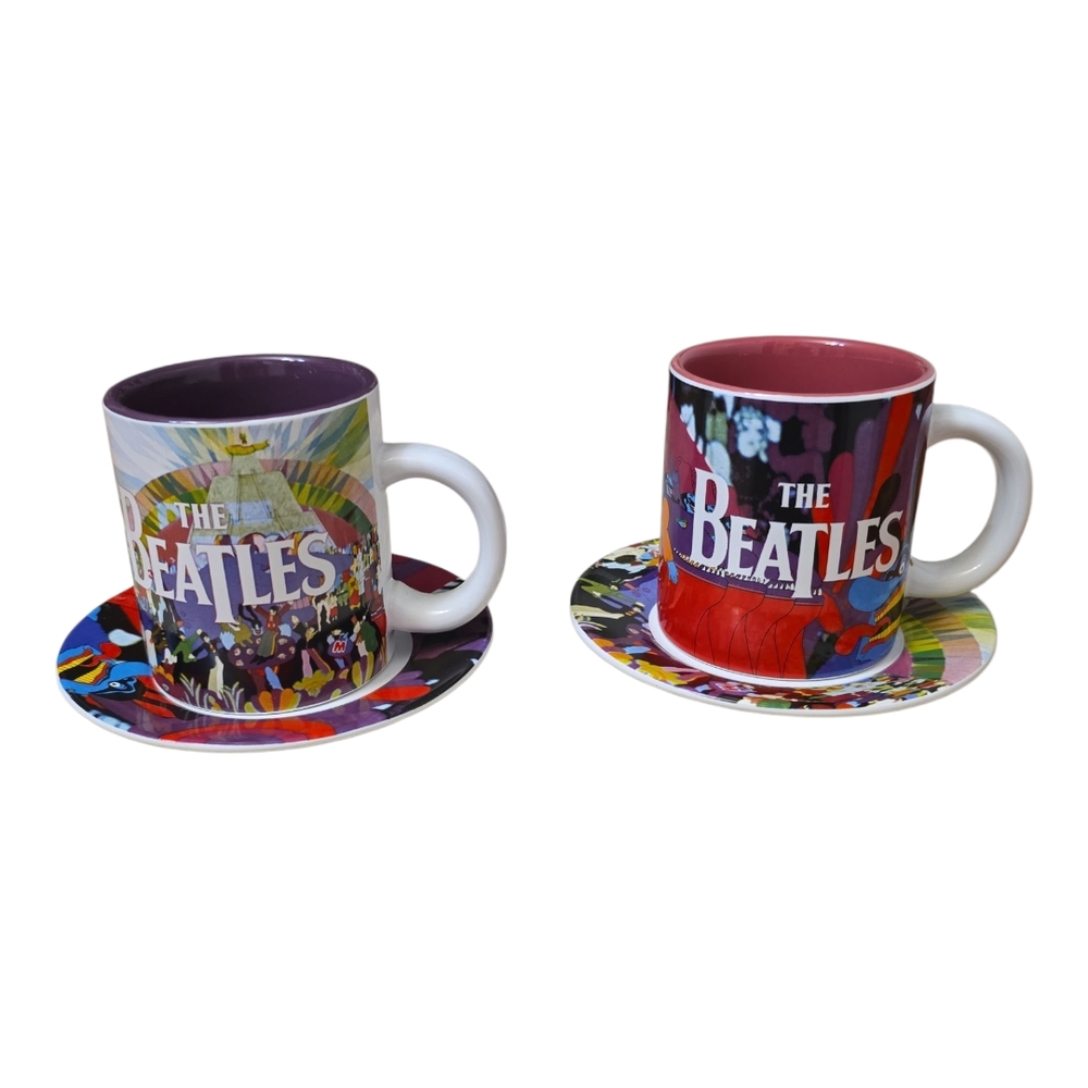 The Beatles Colorful Mug Set with Plates